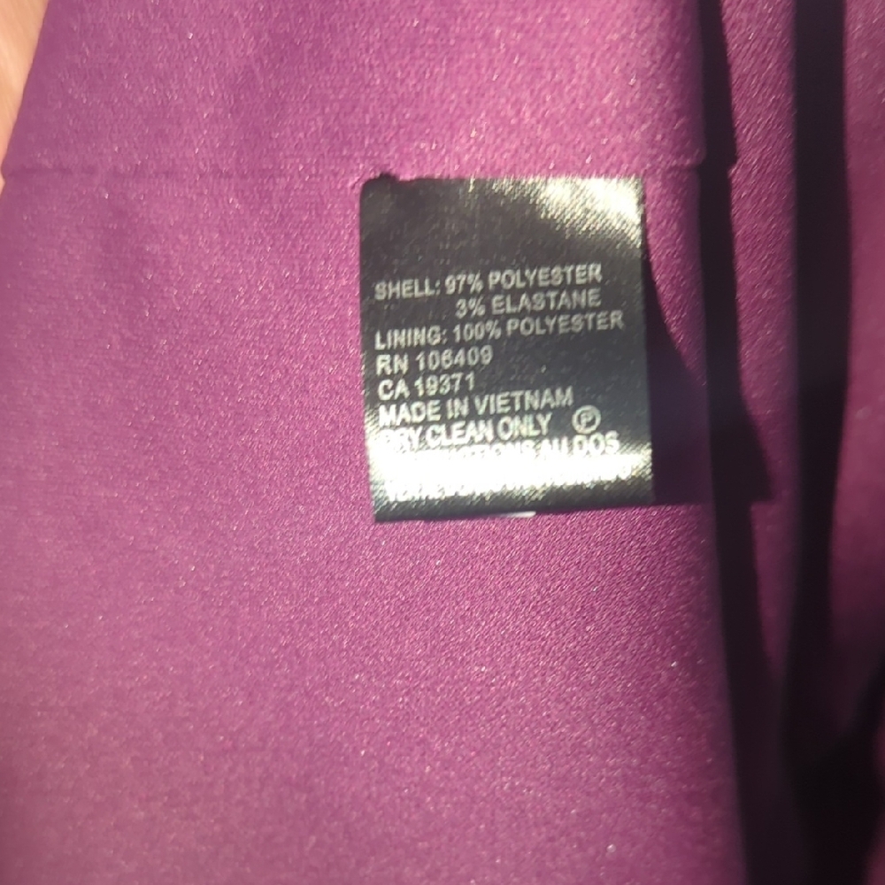 Tahari Purple and Gray Midi Dress Size 10 - Picture 13 of 13
